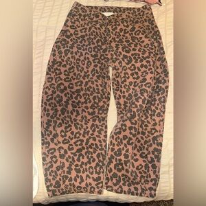 Leopard Print Barrel Pants. SUPER CUTE!! Like new!!!